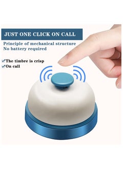 SYOSI 2 Pcs Call Bell, Service Bell Desk Bell Dinner Desk Bell Front Desk Bell, with Metal Anti-Rust Construction, Desk Bell for Schools, Restaurants, Reception Areas, Hospitals, Warehouses (2.8 inch)  - Image 3