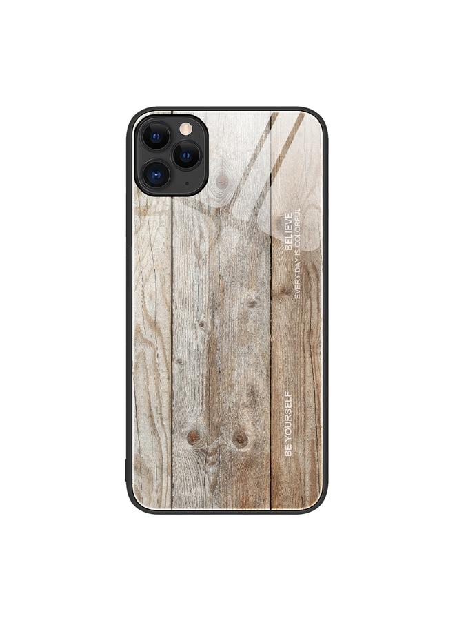 Zaboon Case For iPhone 11 Pro Max Wood Grain Glass Protective Case - Image 1