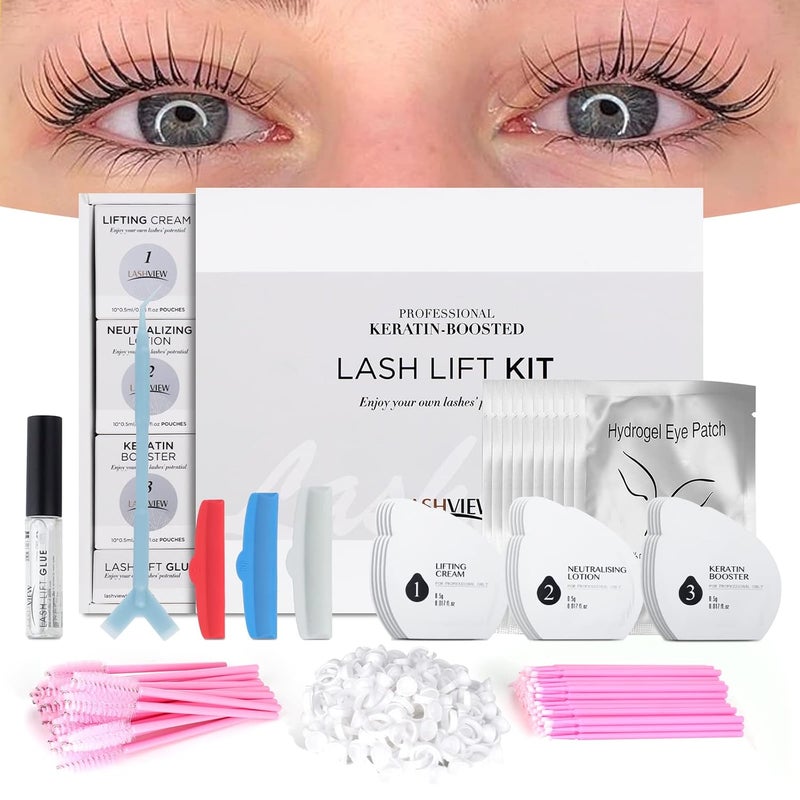 LASHVIEW Lash Lift KitLash LiftProfessional Eyelash Perm KitLiquid SetSemiPermanentCurling PermingWave Lift Extension Perm Set10 Times