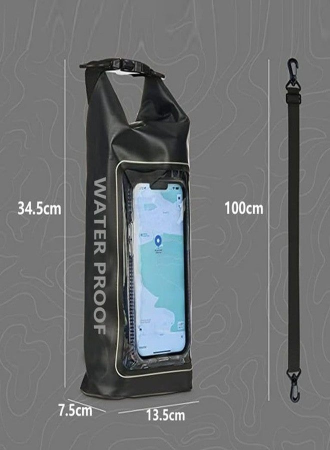 Vroxy Waterproof Roll Top Phone Pouch with Touch Screen - Universal Dry Bag for iPhone, Samsung - Floating Case for Kayaking, Boating, Swimming, Hiking, Rafting, Beach, Snorkeling Use(1Pcs) Black - Image 5