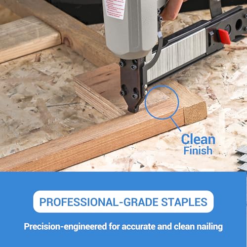meite 18 Gauge 1/4-Inch Narrow Crown Staples, 1-1/4-Inch Length Heavy Duty Galvanized Upholstery Staples for Electric or Pneumatic Narrow Crown Stapler Guns (4,000 PCS) - Image 5