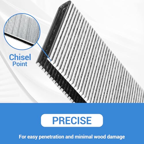 meite 18 Gauge 1/4-Inch Narrow Crown Staples, 1-1/4-Inch Length Heavy Duty Galvanized Upholstery Staples for Electric or Pneumatic Narrow Crown Stapler Guns (4,000 PCS) - Image 4