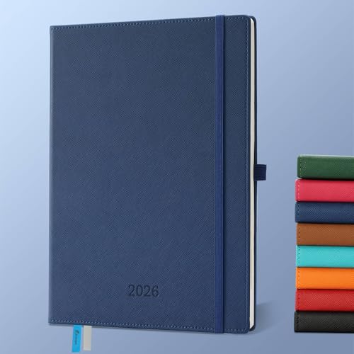 IN-LUXPRO Weekly Monthly 2026 Planner (Jan.26-Dec.26),6.5"x3.75",12 Months Agenda Plan with Month Tabs & Pocket,Expenses/Note Pages, Appointment Book Calendar with Hardcover Vegan Leather Cover,Red - Image 1
