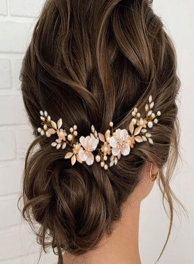 EARENT Wedding Hair Accessories Gold Bridal Hair Vine Brides Hair Pieces for Women - Image 1