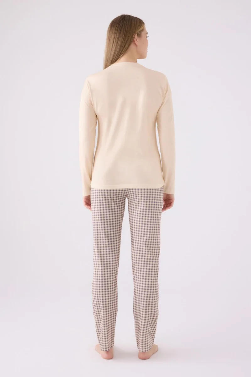 Arnetta Women's Long Sleeve Pajama Set AR3094 Biscuit