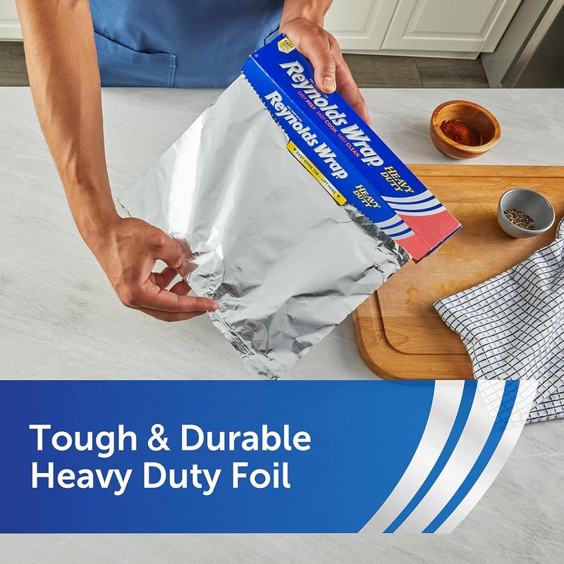 Reynolds Wrap Heavy Duty Aluminum Foil - 50 Square Feet Roll for Cooking and Food Storage - Image 4