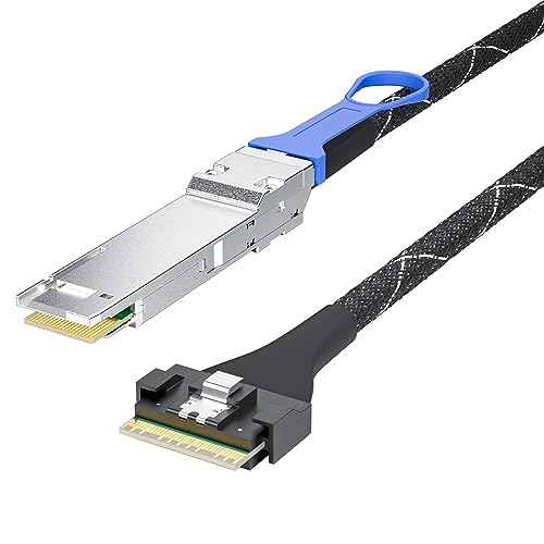 10Gtek 200Gbps QSFP-DD to SlimSAS 8i Cable, SFF-8654 SAS4.0, 24Gbps/Channel PCIe 4.0 High-Speed Internal Cable for Server/Storage‌, 0.5m - Image 4