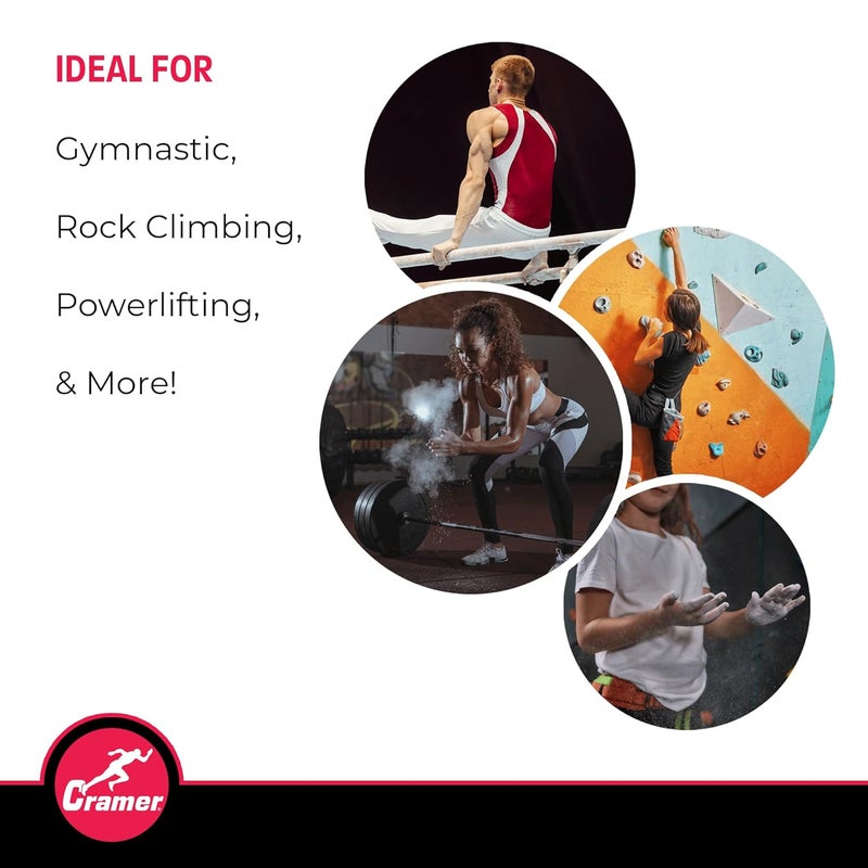 Cramer Gym Chalk Block, 2-Pack of 2 oz, Magnesium Carbonate for Powerlifting, Rock Climbing, Gymnastics, Crossfit, Weightlifting & Bouldering, Use in Chalk Balls & Bags, Superior Grip - Image 3