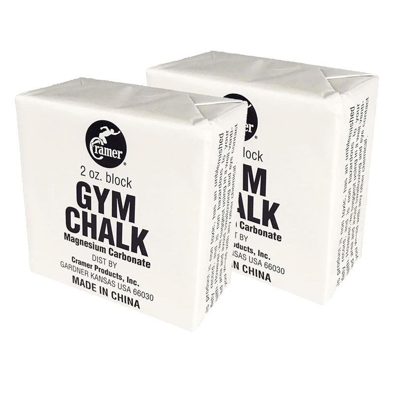Cramer Gym Chalk Block, 2-Pack of 2 oz, Magnesium Carbonate for Powerlifting, Rock Climbing, Gymnastics, Crossfit, Weightlifting & Bouldering, Use in Chalk Balls & Bags, Superior Grip - Image 1