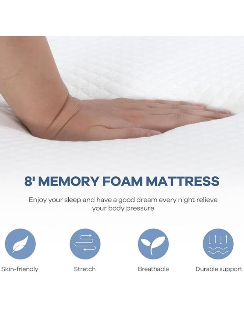 Tencel Jacquard Knitted Fabric Compressible Mattresses Independent Bagged Spring Reversible High density rebound sponge Soft 180x30x30cm - White