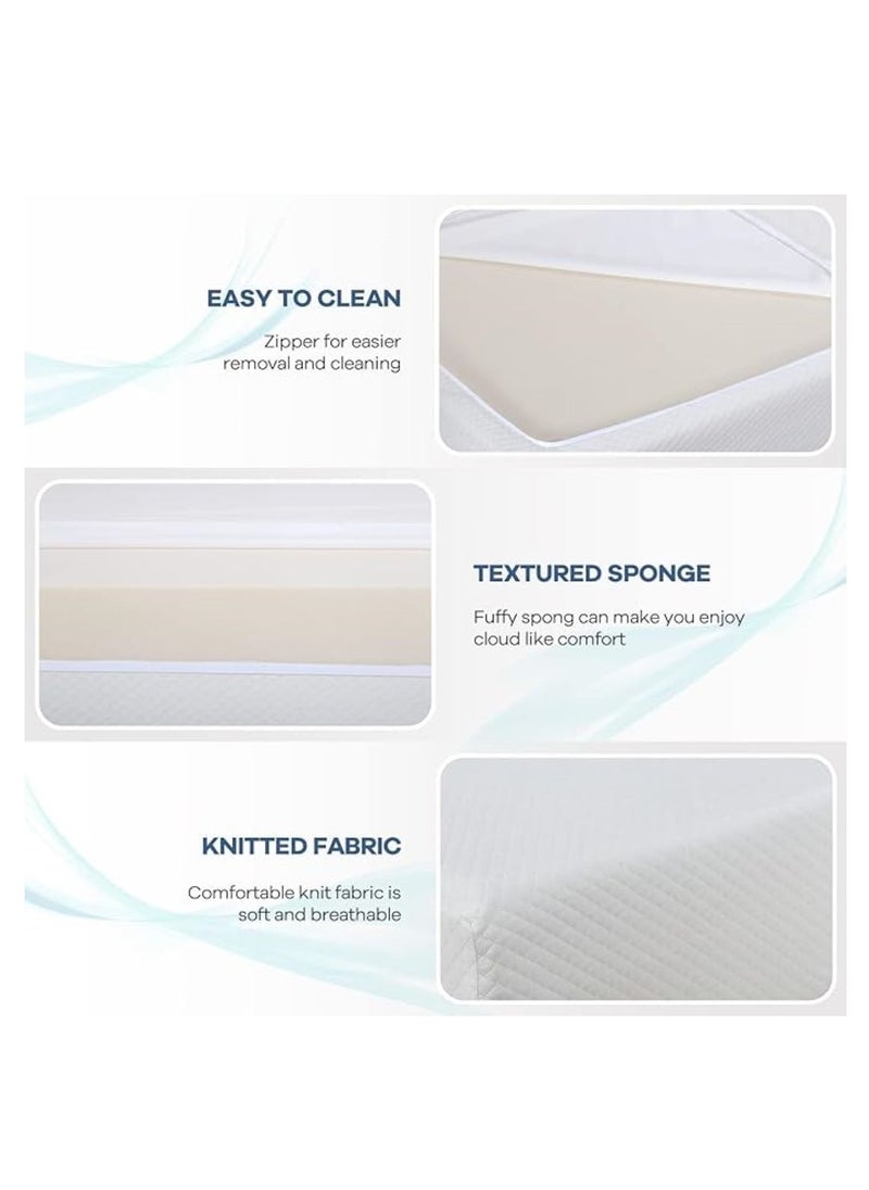 Tencel Jacquard Knitted Fabric Compressible Mattresses Independent Bagged Spring Reversible High density rebound sponge Soft 180x30x30cm - White