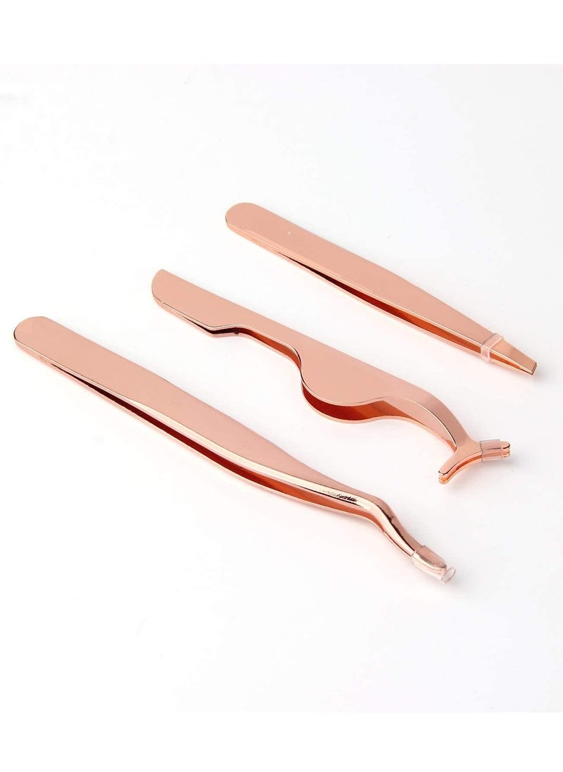 ORiTi - 3Pcs Eyelashes Tool Fake Lash Applicator Lash Tools Fake Eyelashes Scissors - Image 1