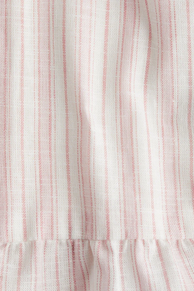 اتش اند ام Frilled linen-blend overshirt