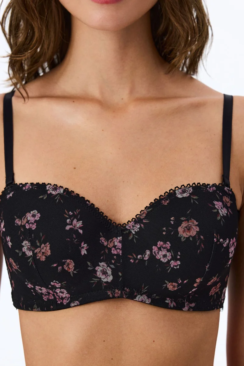 بنتي PENTI Lotus Mesh Floral Padded Bra