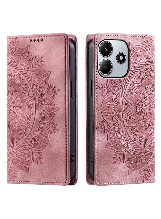 Case For Xiaomi Redmi Note 14 5G Totem Embossed Magnetic Leather Phone Case