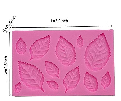 SUNKOOL Leaf Mold Silicone Leaves Fondant Molds,Tree Leaves Mold for Cake Decoration,Maple Leaf Candy Molds,Cupcake Topper,Polymer Clay,Crafting,Chocolate,Resin - Image 3