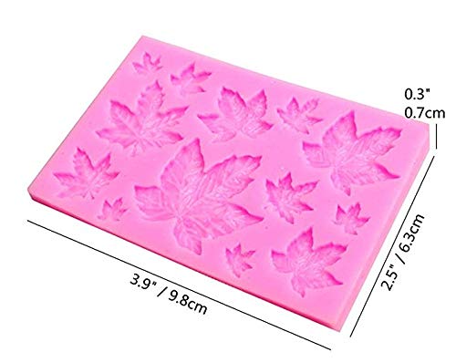 SUNKOOL Leaf Mold Silicone Leaves Fondant Molds,Tree Leaves Mold for Cake Decoration,Maple Leaf Candy Molds,Cupcake Topper,Polymer Clay,Crafting,Chocolate,Resin - Image 2