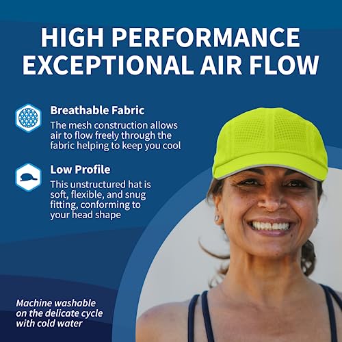 TrailHeads Women's Race Day Performance Running Cap, Lightweight & Quick Drying Mesh Sports Hat with Reflective Trim, Adjustable Fit - Cool Green - Image 4