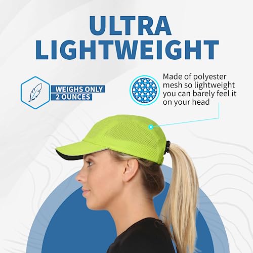 TrailHeads Women's Race Day Performance Running Cap, Lightweight & Quick Drying Mesh Sports Hat with Reflective Trim, Adjustable Fit - Cool Green - Image 2