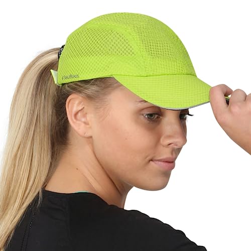 TrailHeads Women's Race Day Performance Running Cap, Lightweight & Quick Drying Mesh Sports Hat with Reflective Trim, Adjustable Fit - Cool Green - Image 1