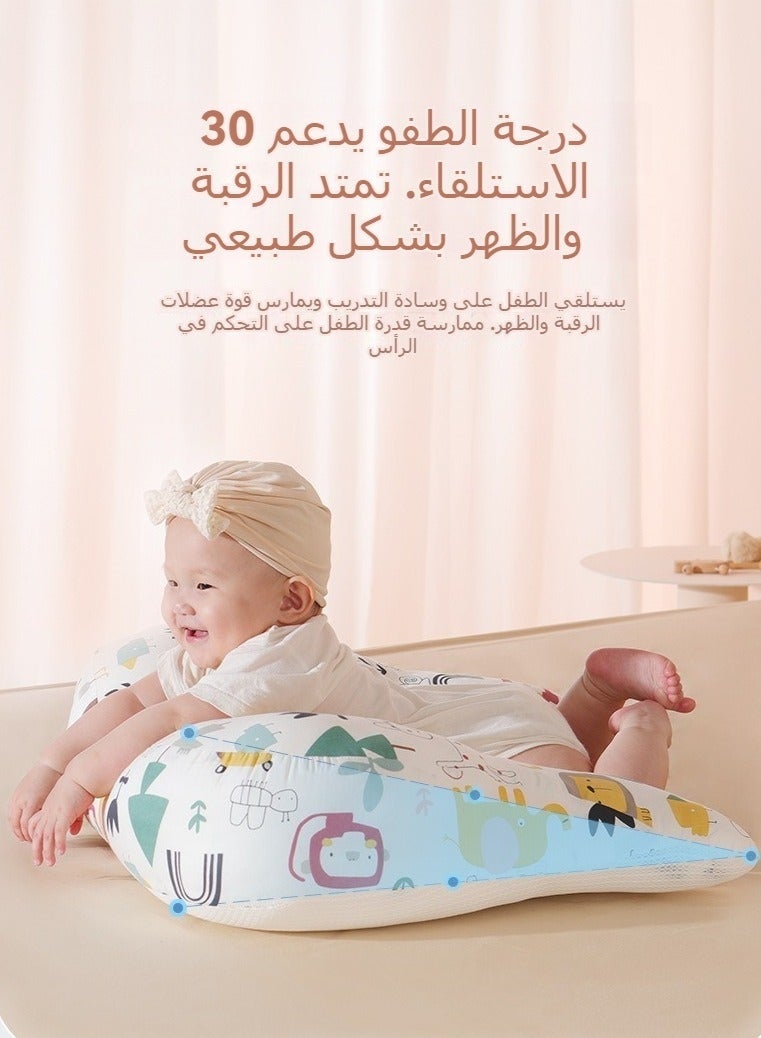 WALALLA Baby Nursing Pillow for Breastfeeding, Multifunctional Toddler Look Up and Lying Pillows, Anti vomit Milk Babies Crib Headrest for Newborn and Infant, 30 Degree Incline, Enlarged and Widened - Image 4