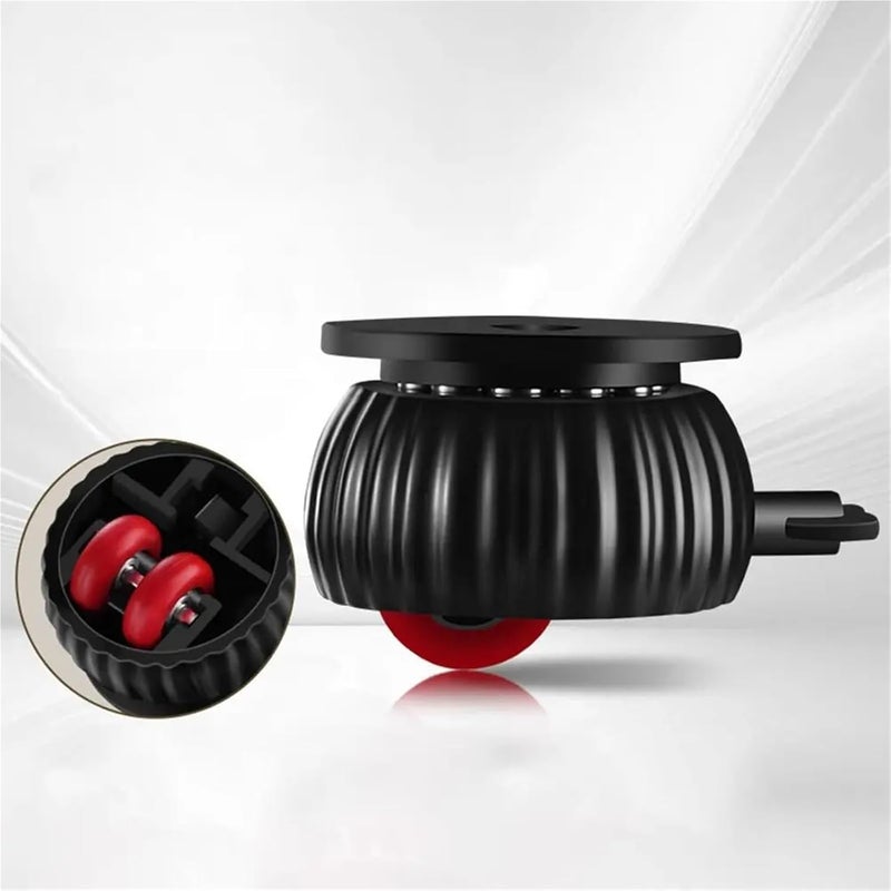 Transparent Black Stick On Wheels 16PCs Brake Adhesive Universal Furniture Casters - Image 4