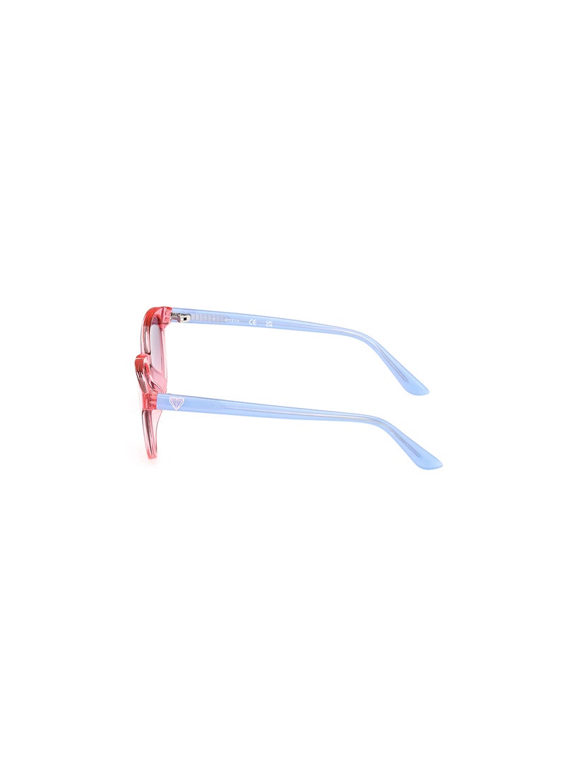 GUESS - Girls UV Protection Cat Eye Shape Sunglasses - GU0012672Z49 - Lens Size: 49 Mm - Shiny Dark Pink - Image 1
