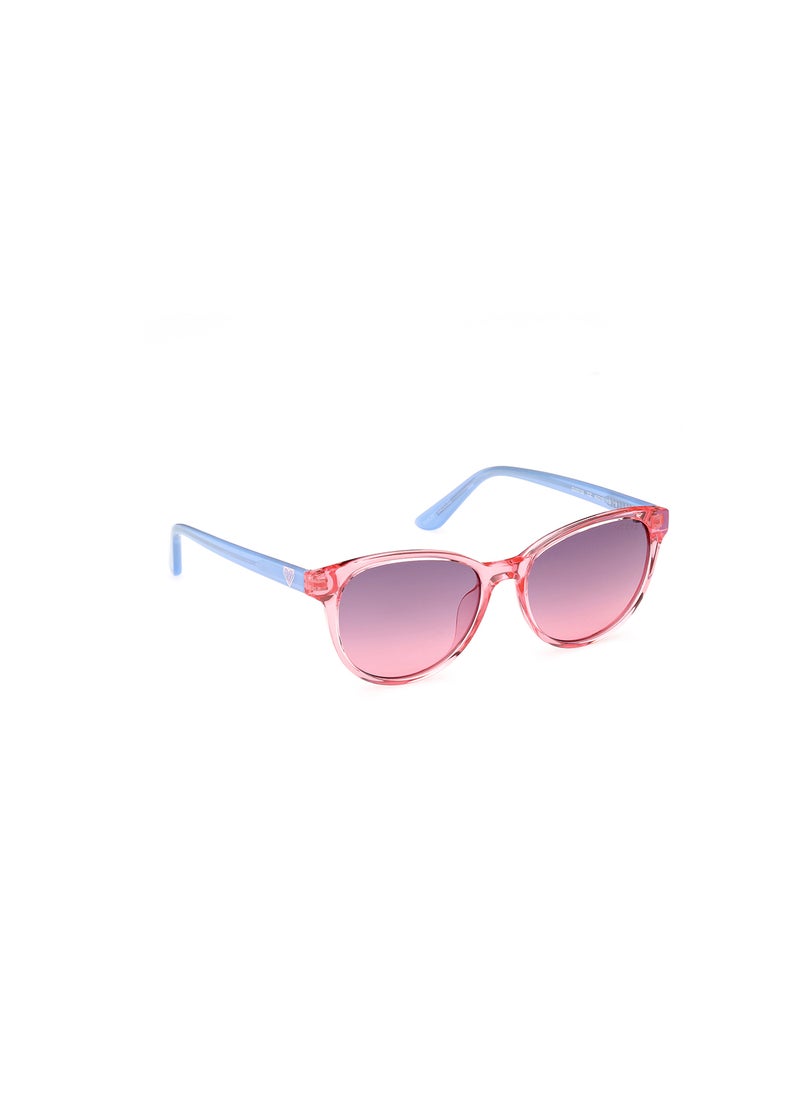 GUESS - Girls UV Protection Cat Eye Shape Sunglasses - GU0012672Z49 - Lens Size: 49 Mm - Shiny Dark Pink - Image 1