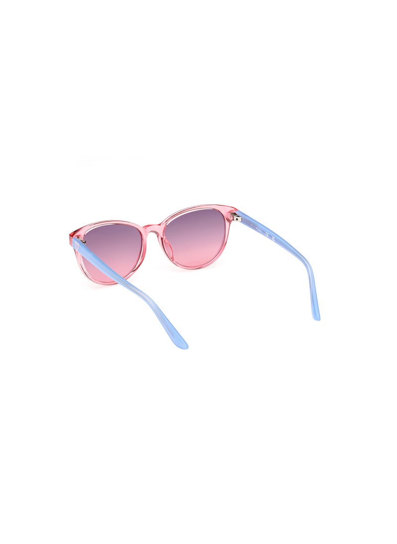 GUESS - Girls UV Protection Cat Eye Shape Sunglasses - GU0012672Z49 - Lens Size: 49 Mm - Shiny Dark Pink - Image 1