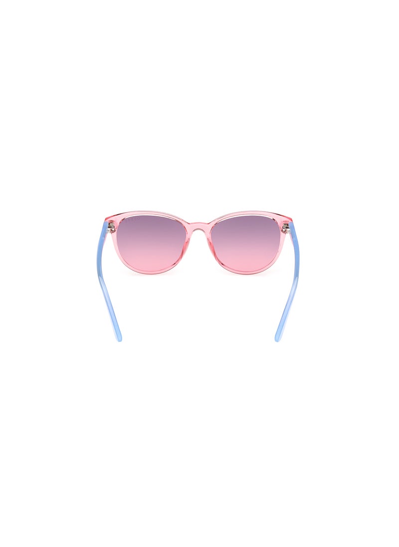 GUESS - Girls UV Protection Cat Eye Shape Sunglasses - GU0012672Z49 - Lens Size: 49 Mm - Shiny Dark Pink - Image 1