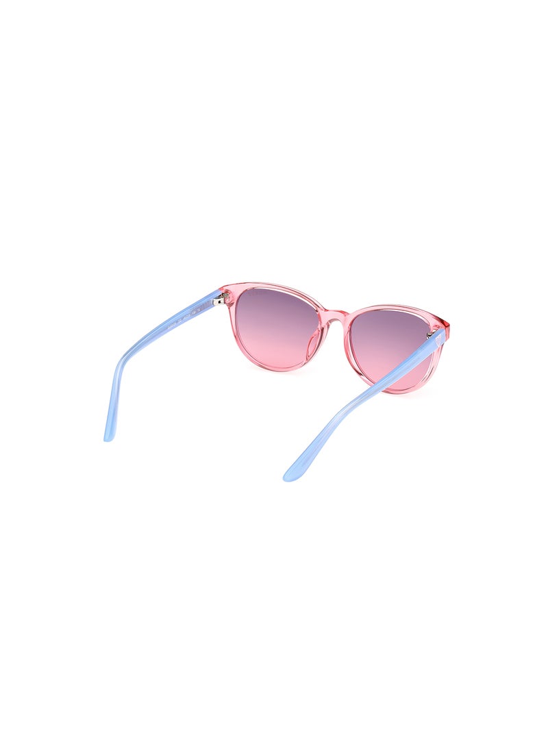 GUESS - Girls UV Protection Cat Eye Shape Sunglasses - GU0012672Z49 - Lens Size: 49 Mm - Shiny Dark Pink - Image 1