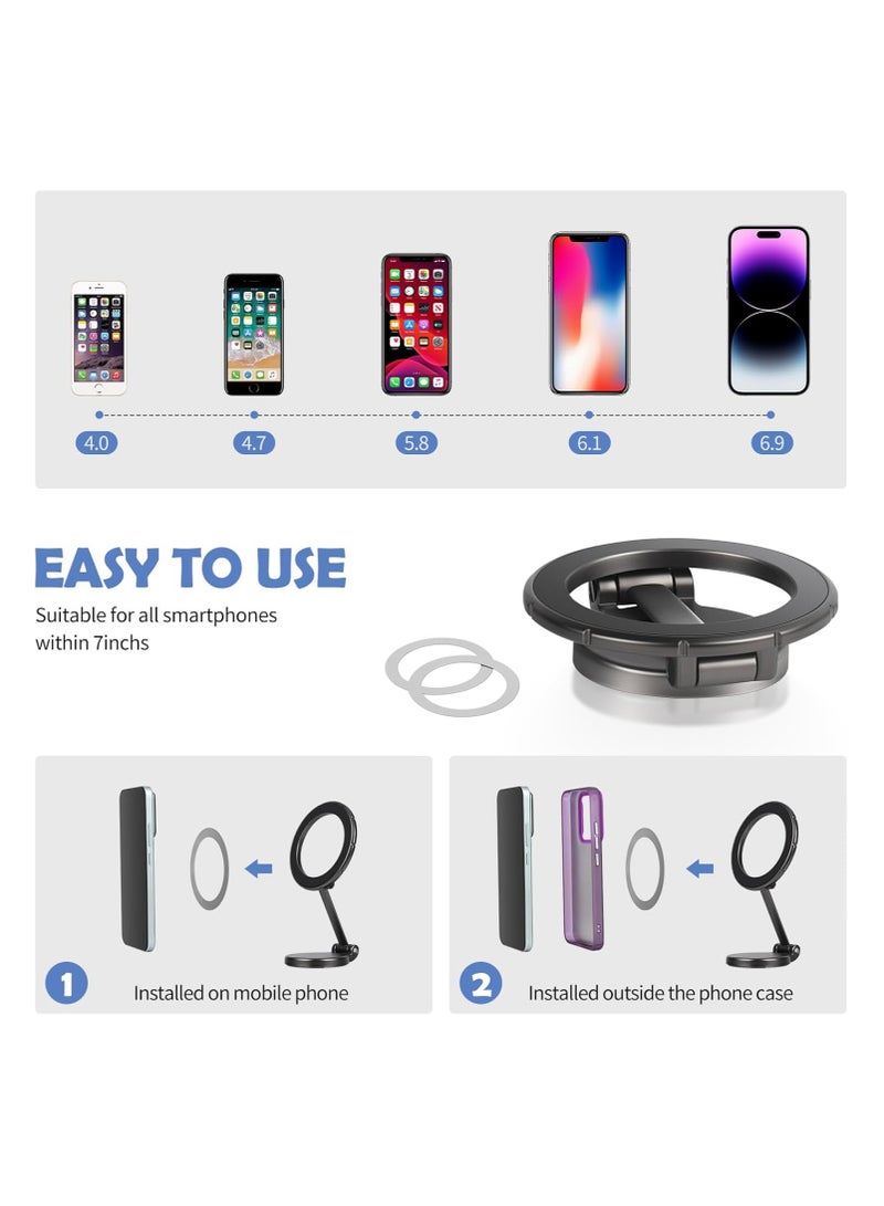 MagSafe All Metal 1080 Degree Rotation Magnetic Mobile Phone Holder for Car Hands-free Powerful Magnetic Mobile Phone Holder for Car Dashboard - Image 5