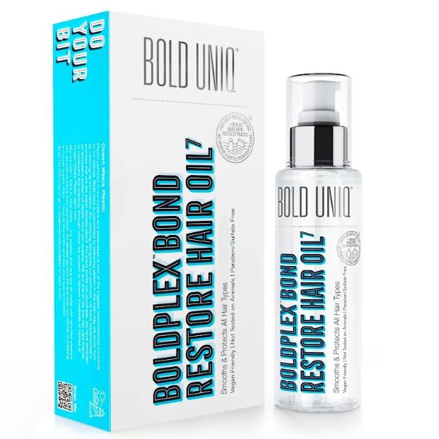 BOLD UNIQ Boldplex 7 Hair Oil for Dry & Damaged Hair - Adds Shine, Strengthens, Smooths Split Ends & Frizz, Moisturizes & Nourishes. Weightless Hair Treatment Oil For Curly, Frizzy & Coarse Hair - 3.38 FlOz - Image 1