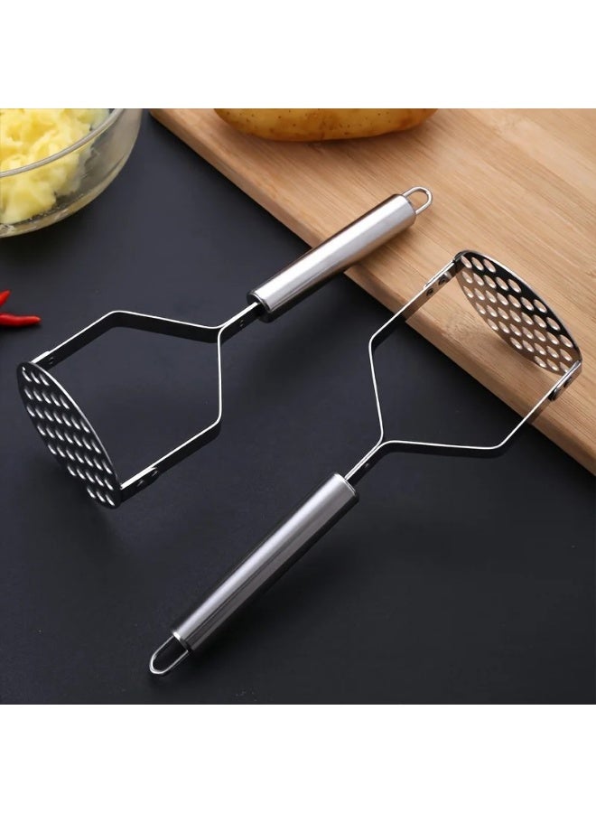 هراسة البطاطس المصنوعة من الفولاذ المقاوم للصدأ ， مثالية لتحضير البطاطس المهروسة وخبز الموز وهريس اليقطين والخضروات - Image 3