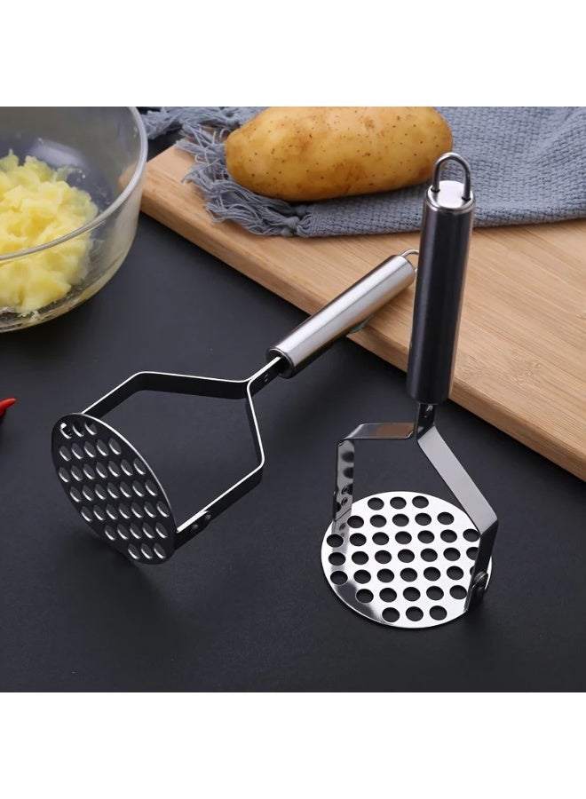 هراسة البطاطس المصنوعة من الفولاذ المقاوم للصدأ ， مثالية لتحضير البطاطس المهروسة وخبز الموز وهريس اليقطين والخضروات - Image 2