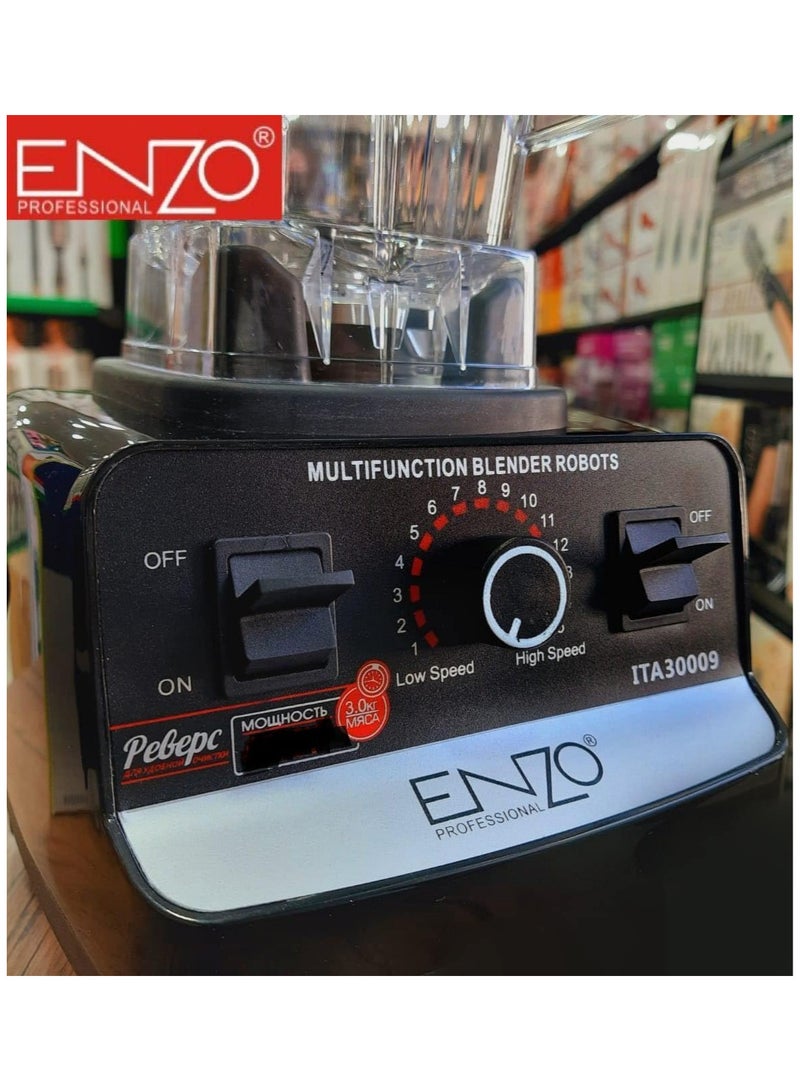 Enzo 2-in-1 Blender and Food Processor 10000W 2L Capacity with Multifunction Grinder and 15 Speeds - ITA30009A 100 Processors in Black - Image 5