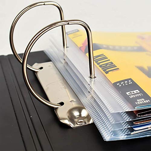 Tarifold DJOIS by Tarifold - CD & DVD 2-Ring Binder - Durable CD & DVD Storage - Durable Material - A5 Size - Holds 25 Sleeves - Pack of 4 - Space-Saving - Made in Denmark - Black - Image 2