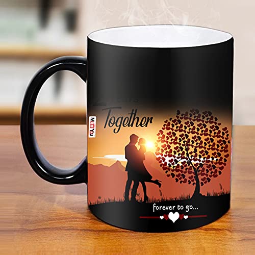 Me & You فنجان القهوة السحري ME & YOU مفاجأة هدية الذكرى السنوية للزوجة، الزوج، العم، العمة، الشخص المميز | اقتباس سنتين معًا مطبوع على فنجان القهوة السحري الخزفي لمفاجأة هدية الذكرى السنوية - Image 5