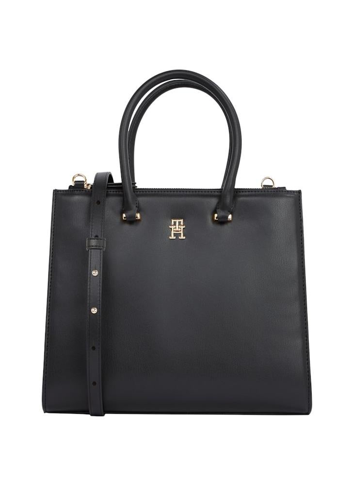 TOMMY HILFIGER - Logo Detail Zip Over Tote - Image 1