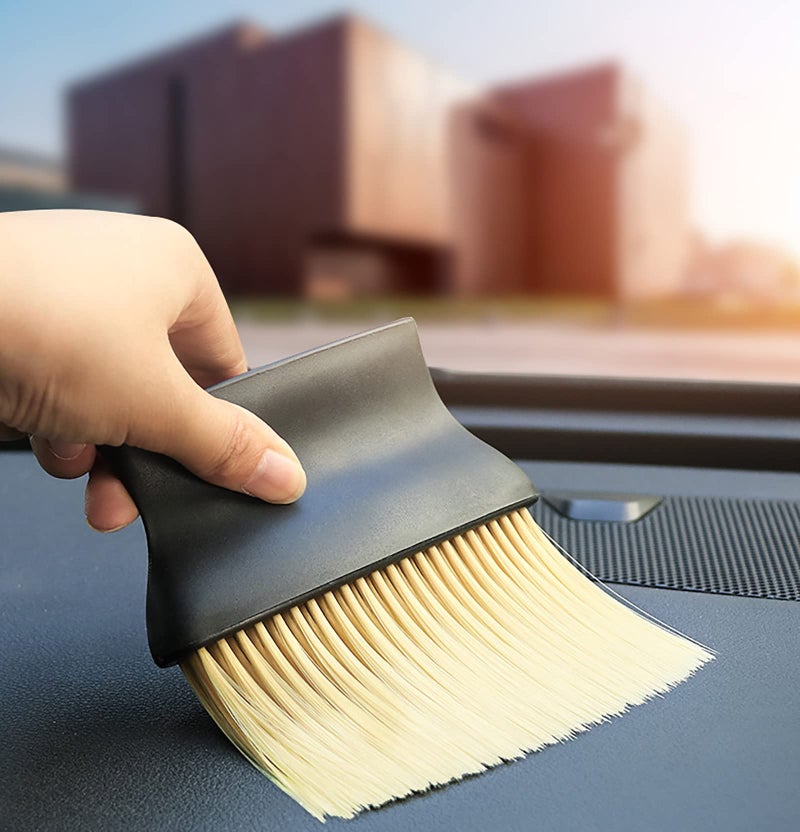 POPDA Auto Interior Dust Brush, Car Cleaning Brushes Duster, Soft Bristles Detailing Brush Dusting Tool for Automotive Dashboard Interior, Exterior, Skylight, Leather Yellow - Image 5