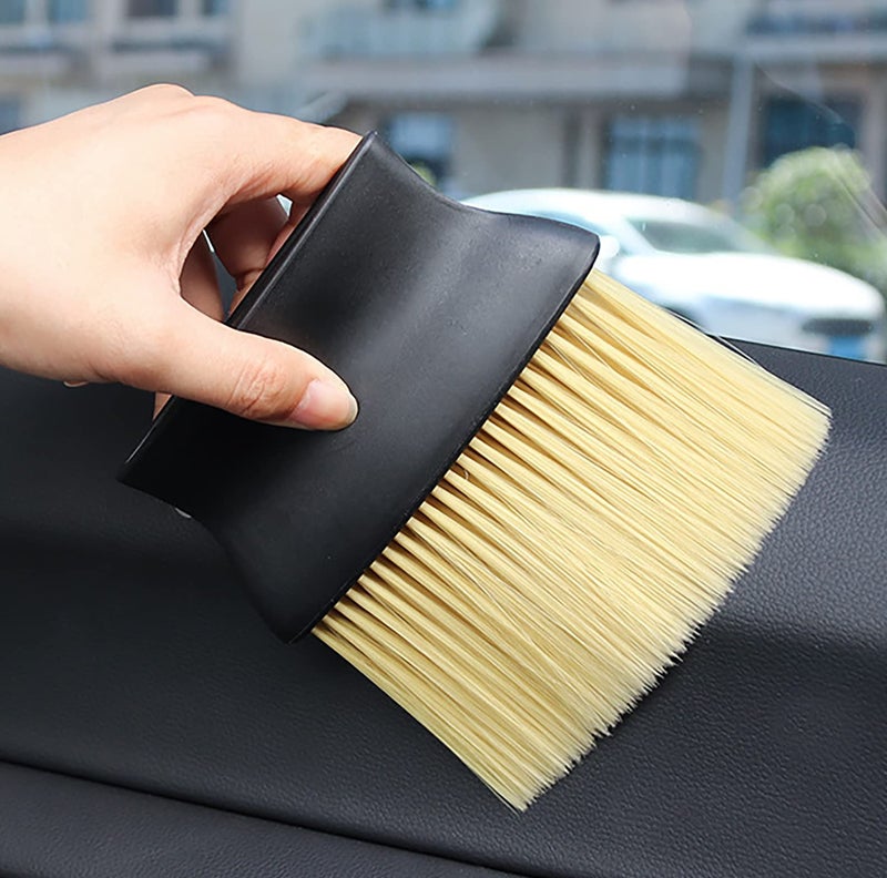 POPDA Auto Interior Dust Brush, Car Cleaning Brushes Duster, Soft Bristles Detailing Brush Dusting Tool for Automotive Dashboard Interior, Exterior, Skylight, Leather Yellow - Image 4