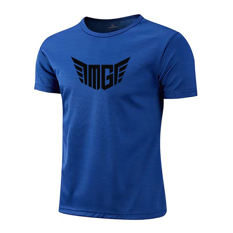 Men''s quick-drying T-shirt men''s summer sweat-absorbent breathable running mesh sports short-sleeved shirt foreign trade cross-border delivery - Image 1