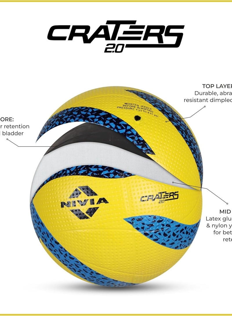 Nivia 488 Craters Volleyball for Men & Women| Size: 4 | Light Weight | Rubber Moulded |12 Panels | High Air Retention | for Indoor & Outdoor | Water Resistant - Image 2