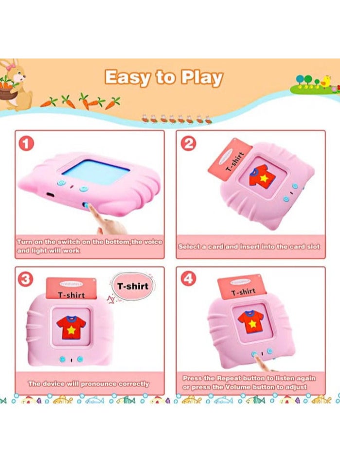 Generic - Kids Educational Toy Listen and Learn Audio Flash Cards for Toddlers 1 2 3 4 5 6 Years Flashcards Device for Boys Girls with 112pcs Double Sided Cards 224 Words - Image 1