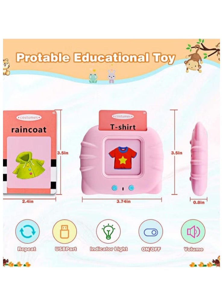 Generic - Kids Educational Toy Listen and Learn Audio Flash Cards for Toddlers 1 2 3 4 5 6 Years Flashcards Device for Boys Girls with 112pcs Double Sided Cards 224 Words - Image 1