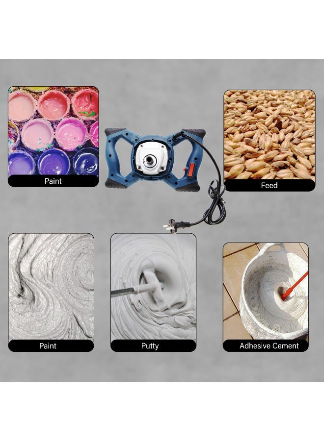 بوناي خلاط كهربائي بقوة 1000-3000 واط، سرعة متغيرة، أداة خلط شديدة التحمل للأسمنت والطلاء والملاط والمواد اللاصقة، مزود بمجداف، خلاط بناء 220-240 فولت BN-HK86 - Image 4