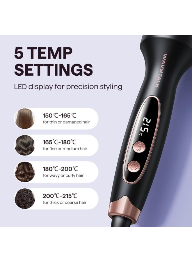 Wavytalk Blowout Boost Thermal Brush, 1.5 inch Heated Round Brush for Blowout Look, Dual Voltage, Ceramic Tourmaline, Ionic Technology, 5 Temperature Settings - Image 3