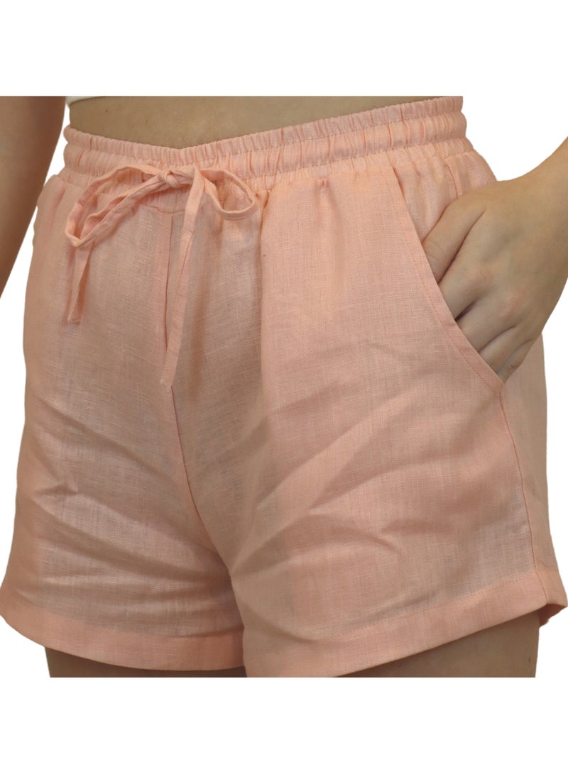 Natural Fashion Linen loose fit shorts  - Image 2
