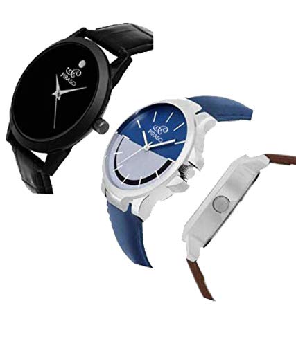 PIRASO Luxury Analogue Men's Watch Pack of 3 (Multicolour Dial & Brown Colored Strap)-PW3 2021 - Image 4