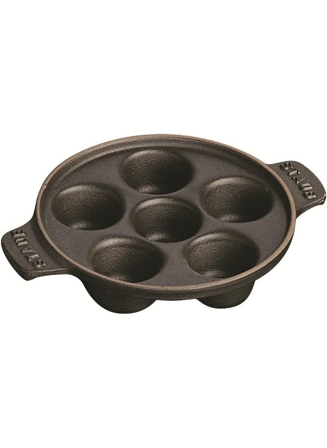 Staub Snail Dish with 6 holes. Cast Iron. For all hob types. Matt Black Enamel. Oven Safe. Made in France. - pzsku/Z3A6D4735D9170C9D0AD1Z/45/_/1729669658/2fb50866-c97b-4423-917b-aaf1fc0388b4